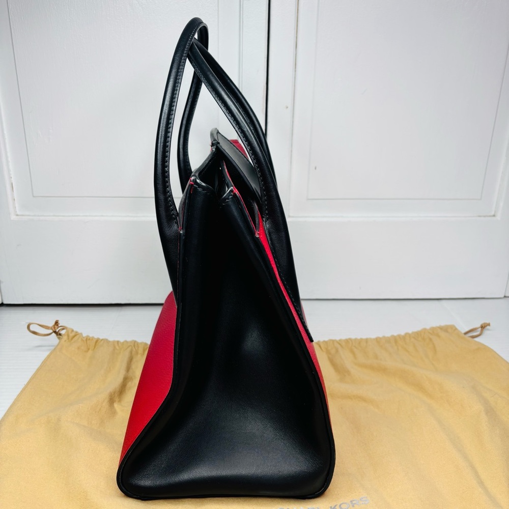 MICHAEL KORS COLLECTION Bancroft Medium Pebbled Calf Leather Satchel - Picture 6 of 11